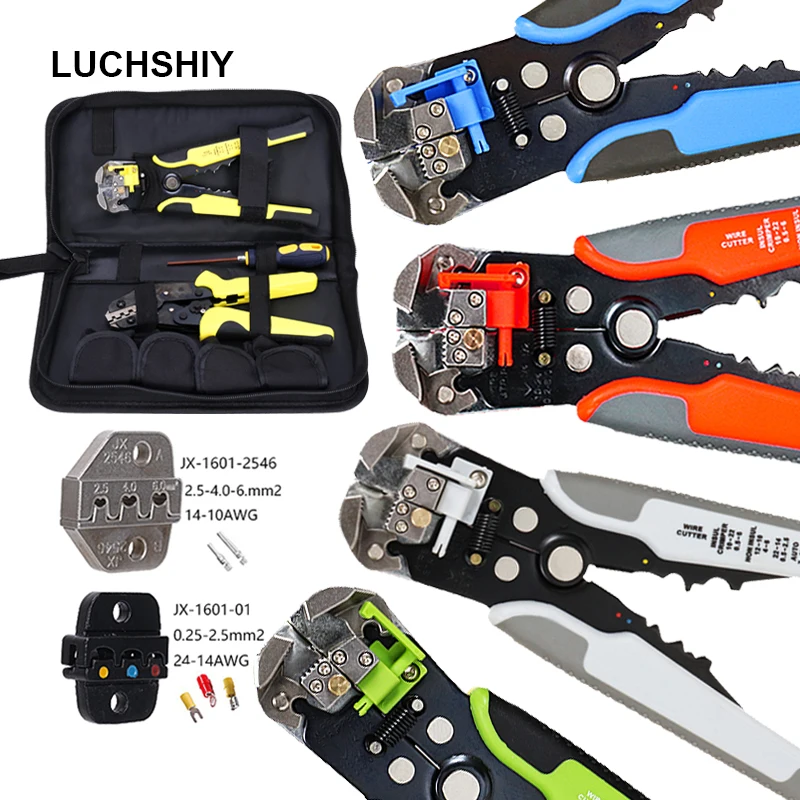 

New Professional Wire Crimper Pliers Engineering Ratchet Terminal Crimping Pliers Multi-tool Combination Stripper Hand Tools Set
