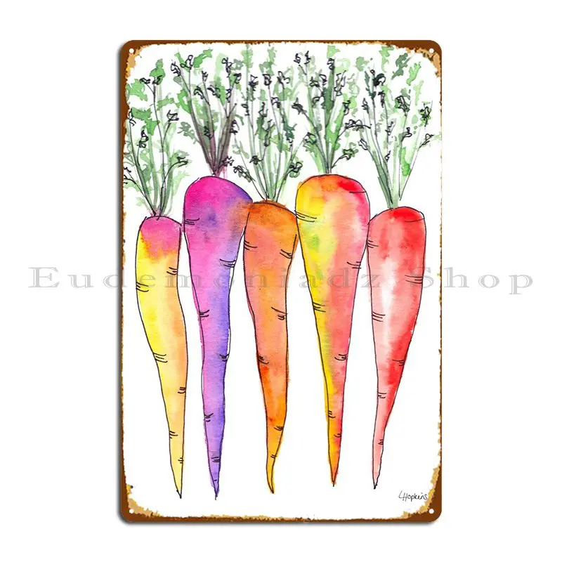 

Heritage Colourful Carrots Metal Sign Wall Cave Wall Pub Printed Club Tin Sign Poster