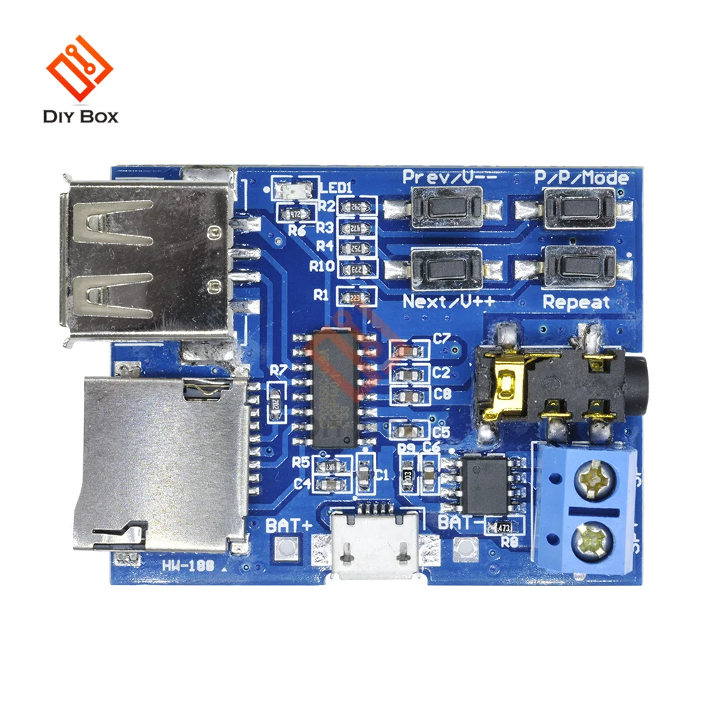 Микро-usb MP3-модуль TF карта U диск MP3 Плата декодера с форматом Расшифровка