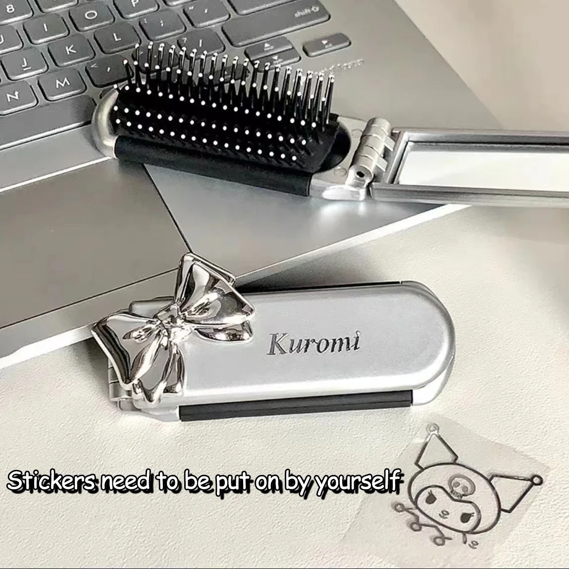 Sanrio складная расческа для волос с подушкой безопасности зеркалом портативная