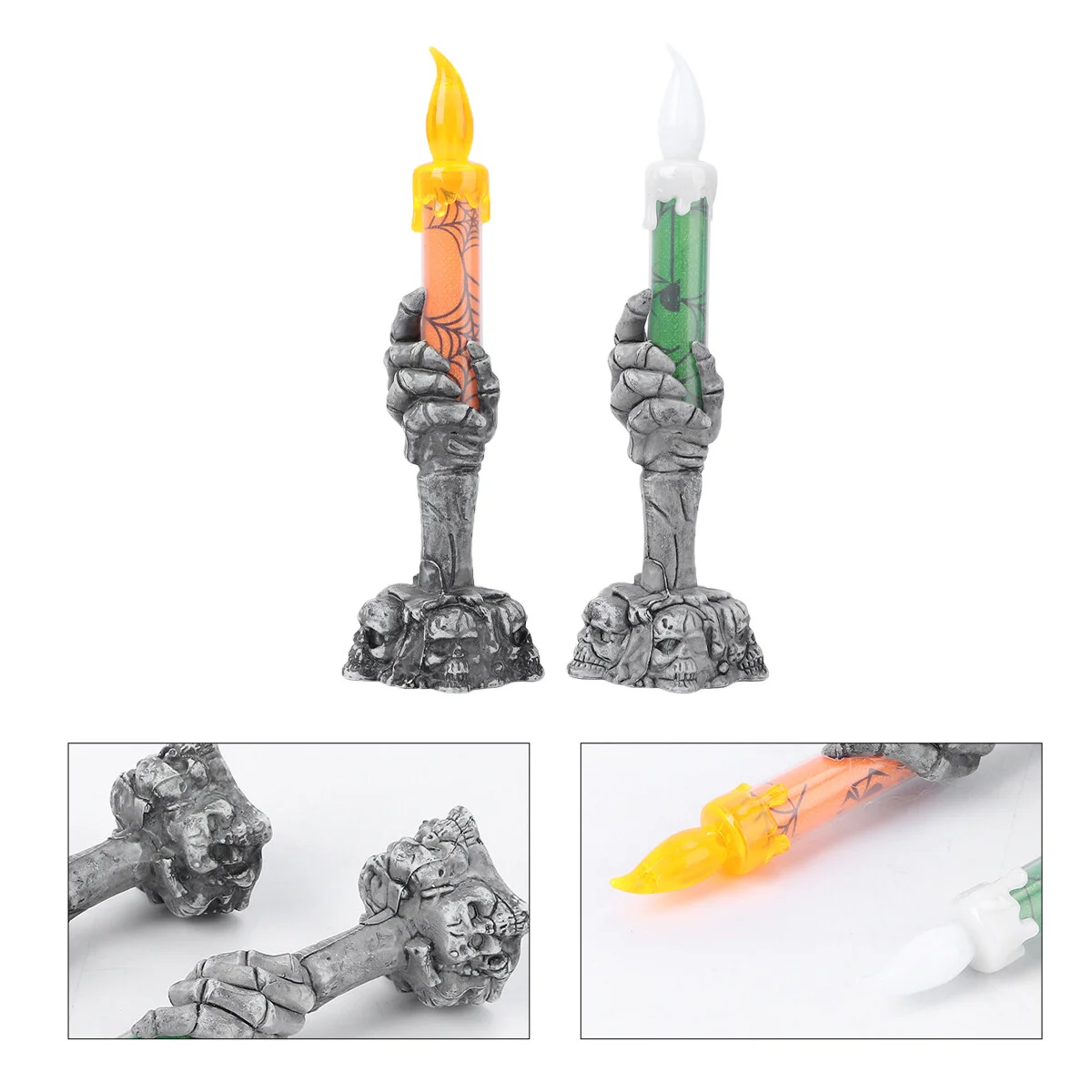 

4 Pcs Christmas Decor Lighting Long LED Candles Electronic Halloween Party Lamp