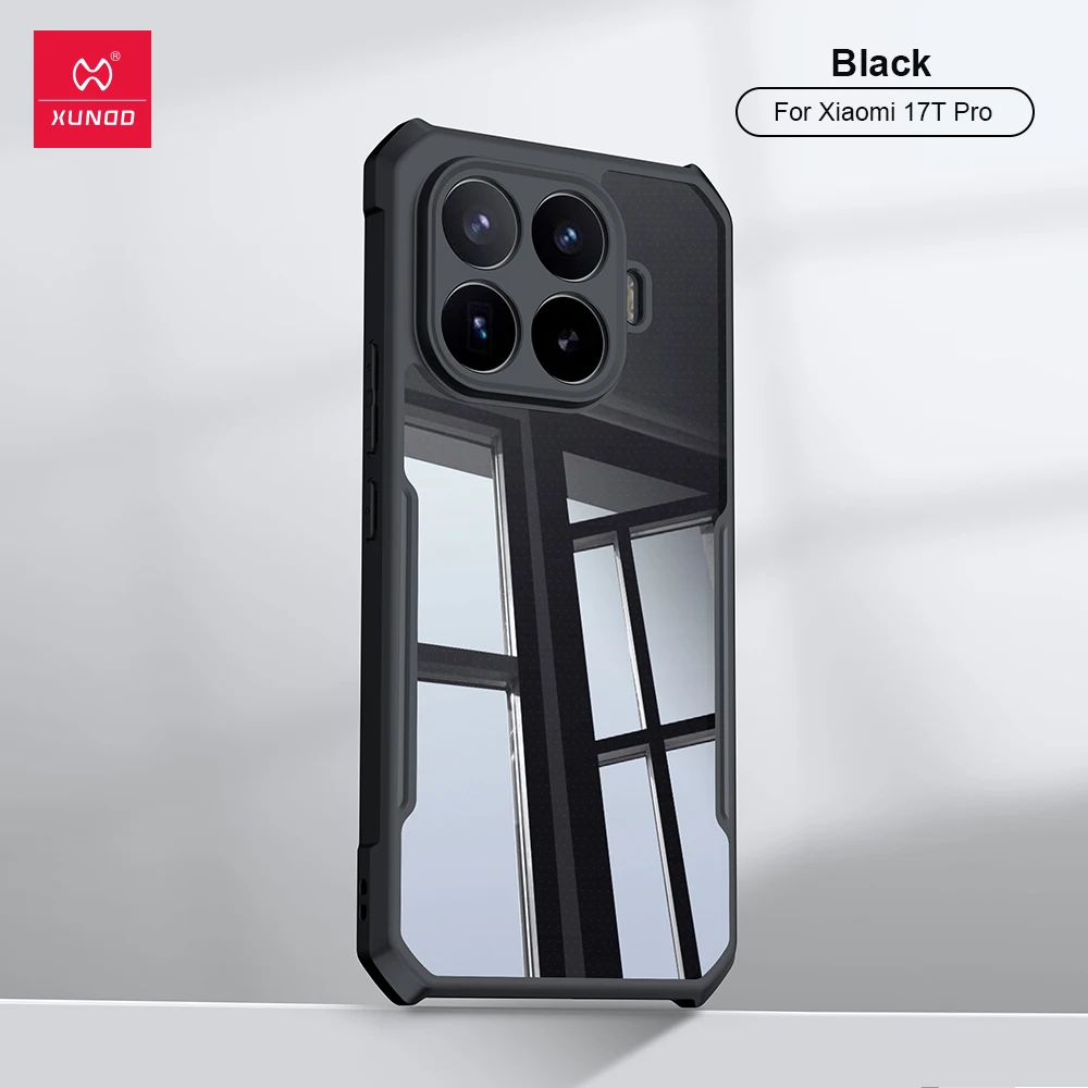 Фото Чехол XUNDD для Xiaomi 17T Pro/17T с защитой от ударов, прозрачный, устойчивый к царапинам, с защитой камеры. №1
