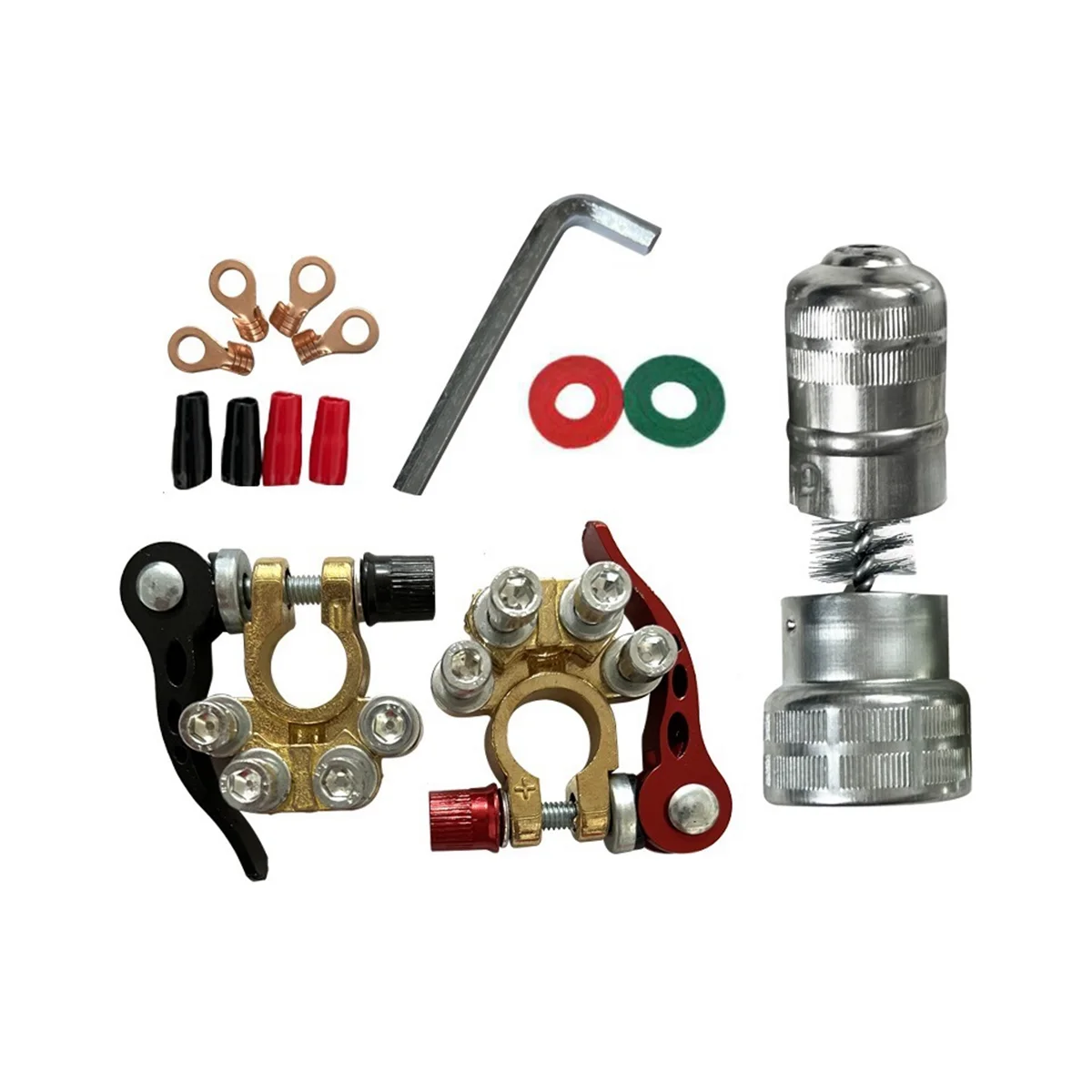 2 Клеммы для аккумулятора 12 В 4-ходовой Полюсный Зажим автомобильного быстрый