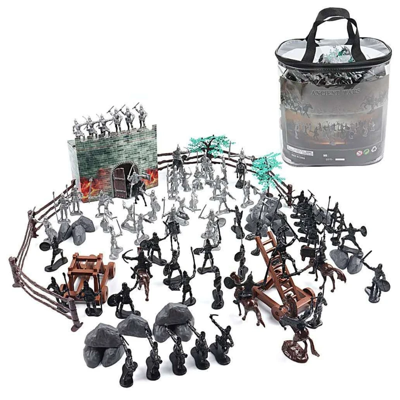 

2022 Castle Soldier Knight Action Figure Toy for Boy Simulation Siege Warfare Toy for Kid 's Intellectual Development 120kit