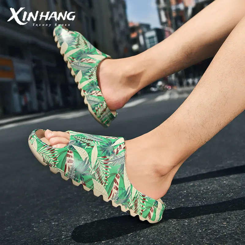 

Мужские Нескользящие шлепанцы, сандалии на мягкой подошве, для дома и улицы, удобные Тапочки для ванной, лето 2022