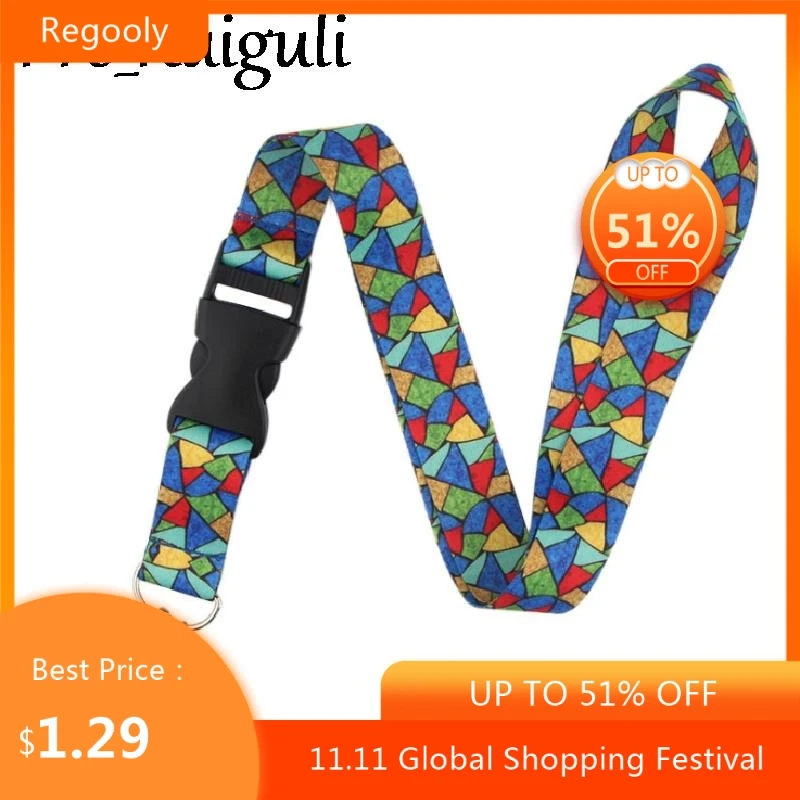

Stained glass Classical Style Lanyard For keys The 90s Phone Working Badge Holder Neck Strap With Phone Hang Rope webbing ribbon