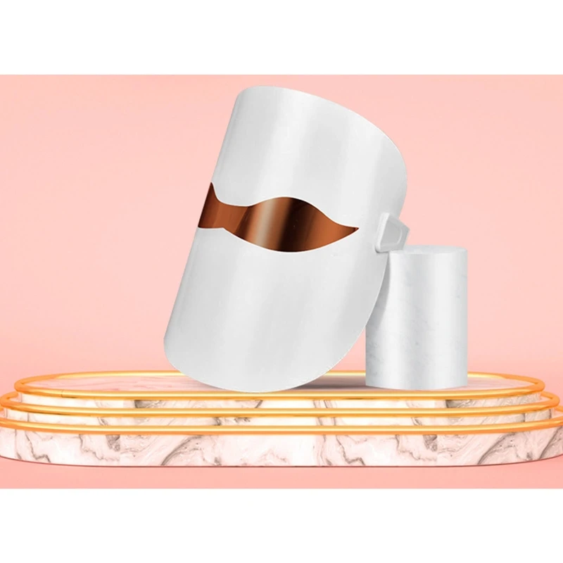 

Led Face Mask Light Therapy 3 Color Photon Rechargeable Maintenance Skin Care