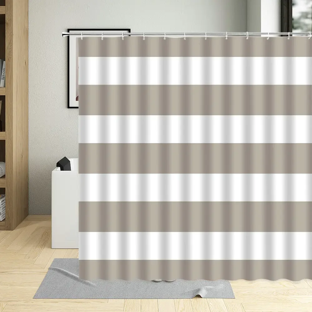 Штора для душа вафельная однотонная с геометрическим рисунком Современная