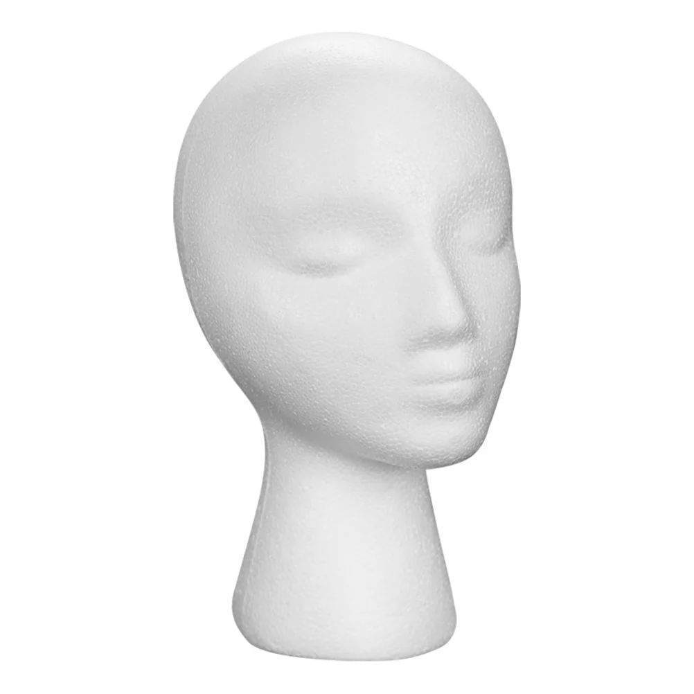 

Headdisplay Mannequinstyrofoam Hat Stand Holder Heads Model Female Cap Standsglass