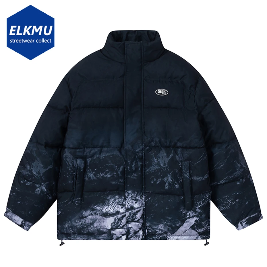 

Куртка-пуховик Y2K Мужская зимняя, утепленная теплая парка с принтом в стиле хип-хоп, уличная одежда