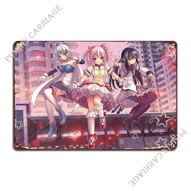 

Металлические знаки Puella Magi Madoka Magica, забавный Настенный декор для кинотеатра, жестяной плакат