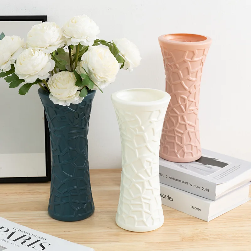 

1Pc Home Display Decoration Simulation Vase European Style Plastic Random Pattern Fake Flower Pot Wholesale Table Display