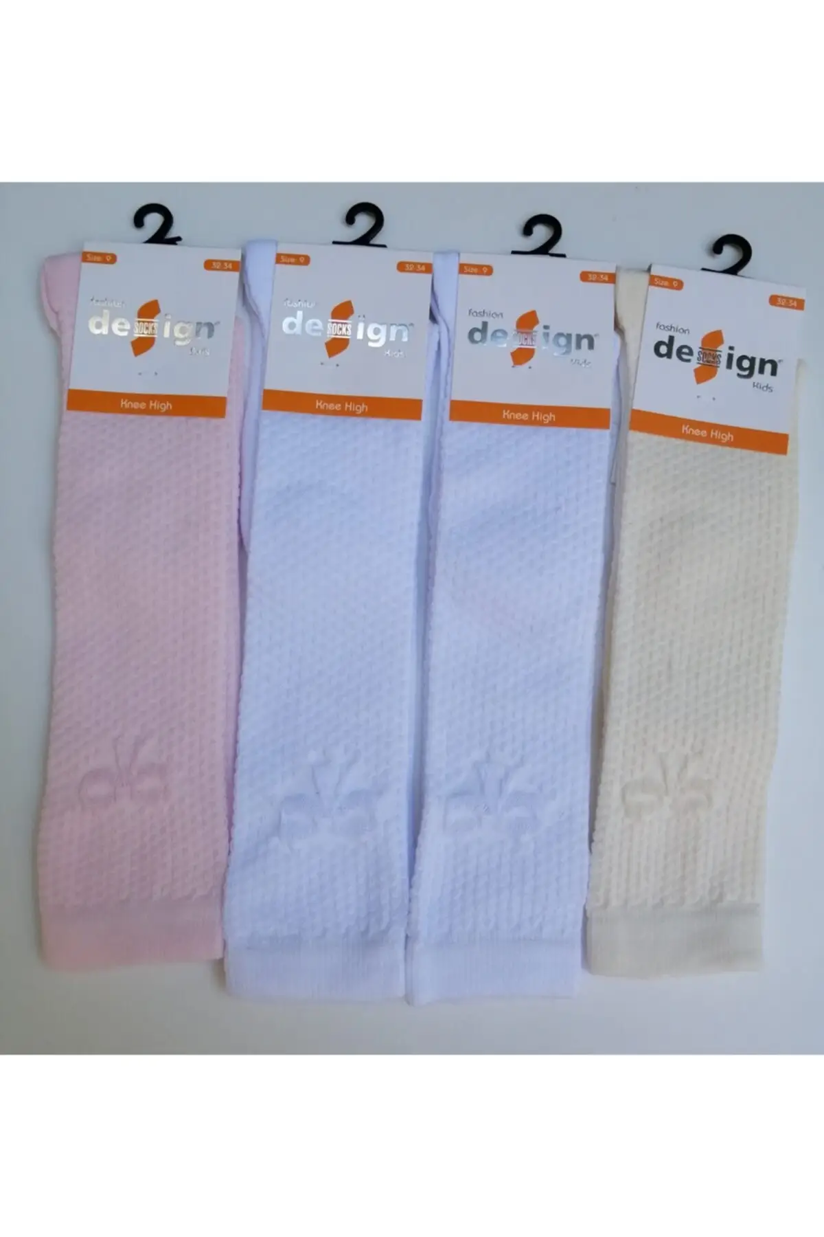 

4-piece design patterned knee socks children's socks white underwear