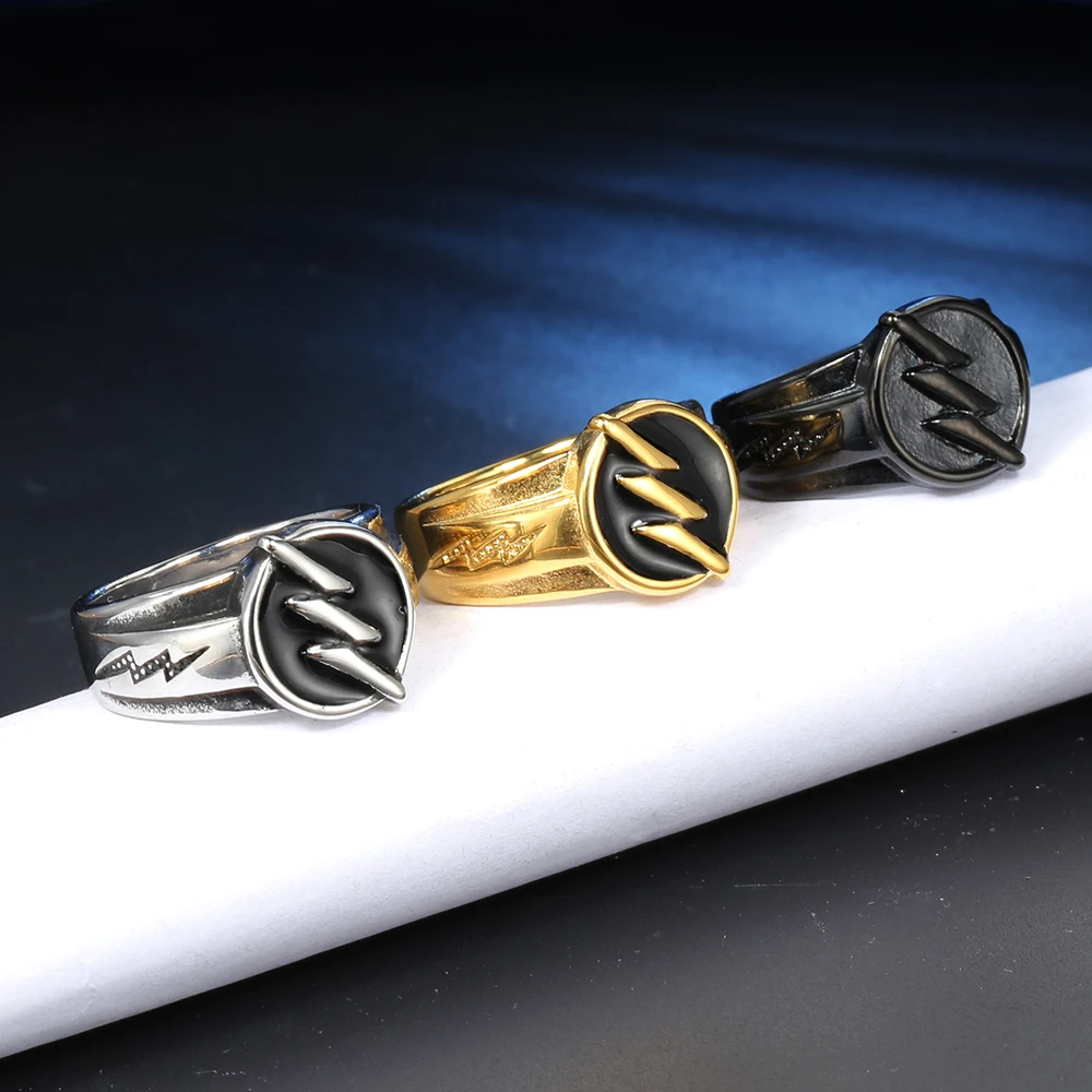 Men's ring 316L stainless steel ring hip-hop lightning classic friends lovers jewelry best gift wholesale