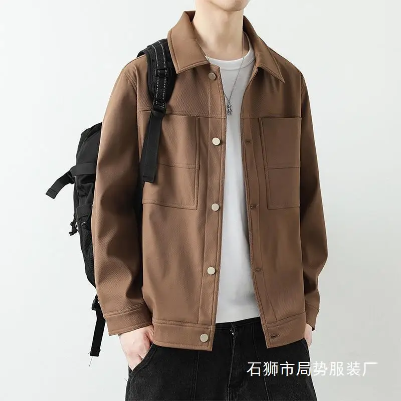 Trendy Korean Style Men's Jacket Loose Fit Casual Clothing Autumn/Winter New Arrival Workwear For Men Fashionable Top