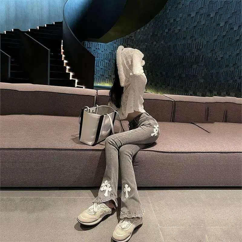 Женские узкие джинсы с завышенной талией модные облегающие брюки новые женские