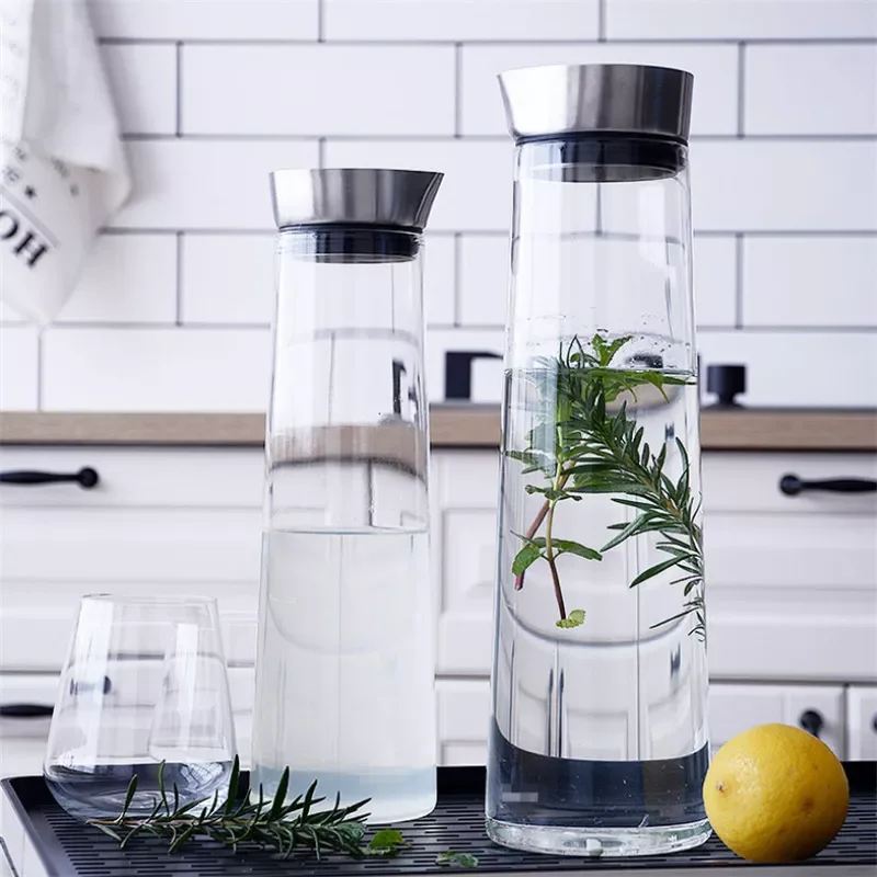 

2022New glass juice jug, heat-resistant cold water cup, large-capacity cold water bottle, side leakage-proof cold water bottle