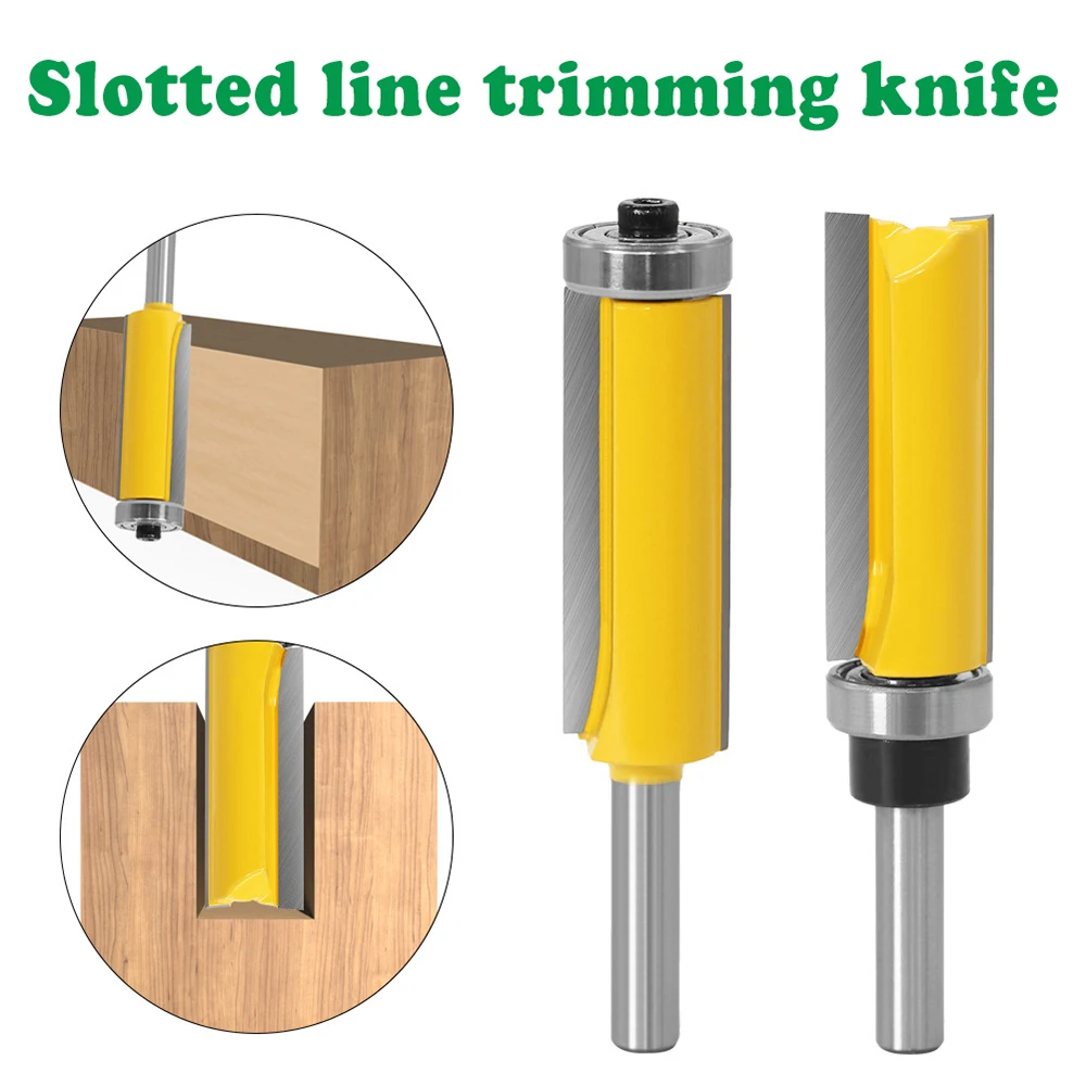 

1pc 8mm Shank Flush Trim Pattern Router Bit Wood Cutters Top Bottom Bearing Bits Milling Cutter For Wood Woodworking Tool