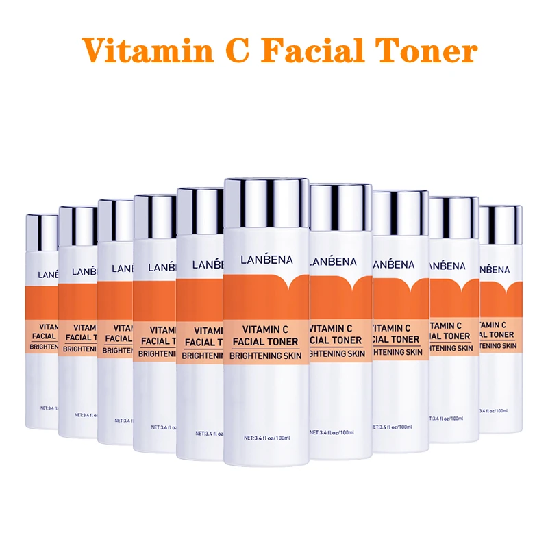 LANBENA Vitamin C Facial Toner MoisturizingWhitening Face Serum Tender Bright Fading Dark Spots Firming Skin Skin Care10PCS