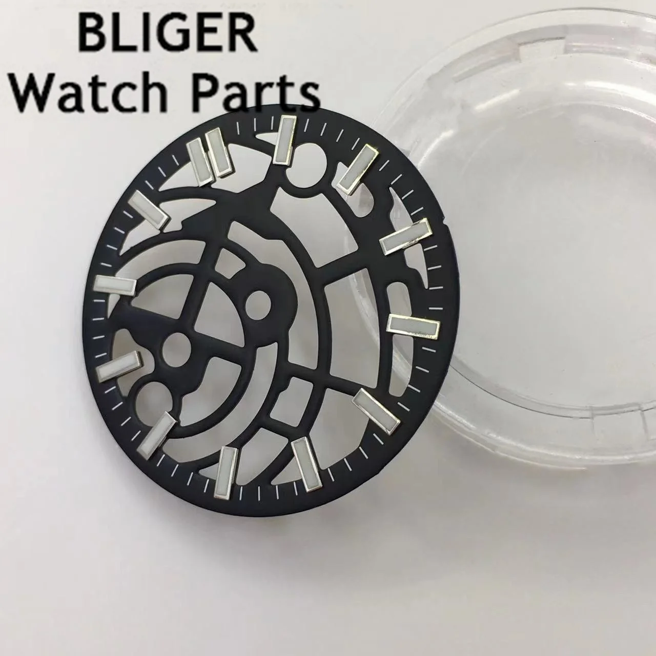 BLIGER 28 мм Черный Синий Зеленый Белый Циферблат часов Светящийся Механизм NH70