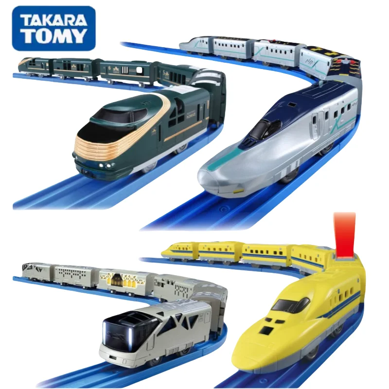 TAKARA TOMY Pule Road Shinkansen Shiki-shima Rui-huang Doctor 6-секционный расширенный электропоезд