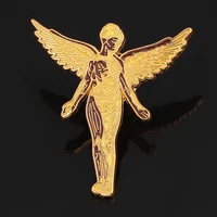 believe in the sacred angel brooch gold alloy plating jewelry metal enamel fashion suit brooch to give womens gifts