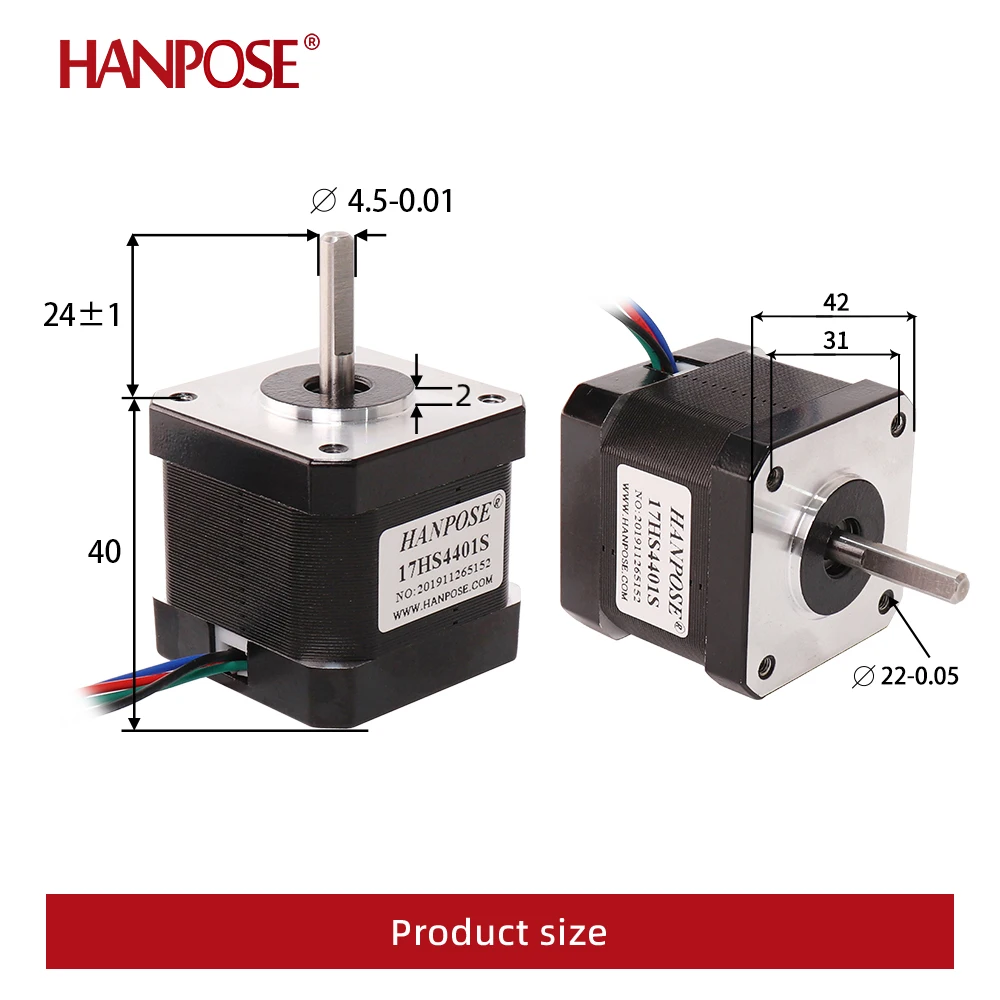 Шаговый двигатель Nema 17 1 5 А 40 Н. См 17HS4401S-1MD мм 42 байга 2 4-проводной для 3D-принтера с