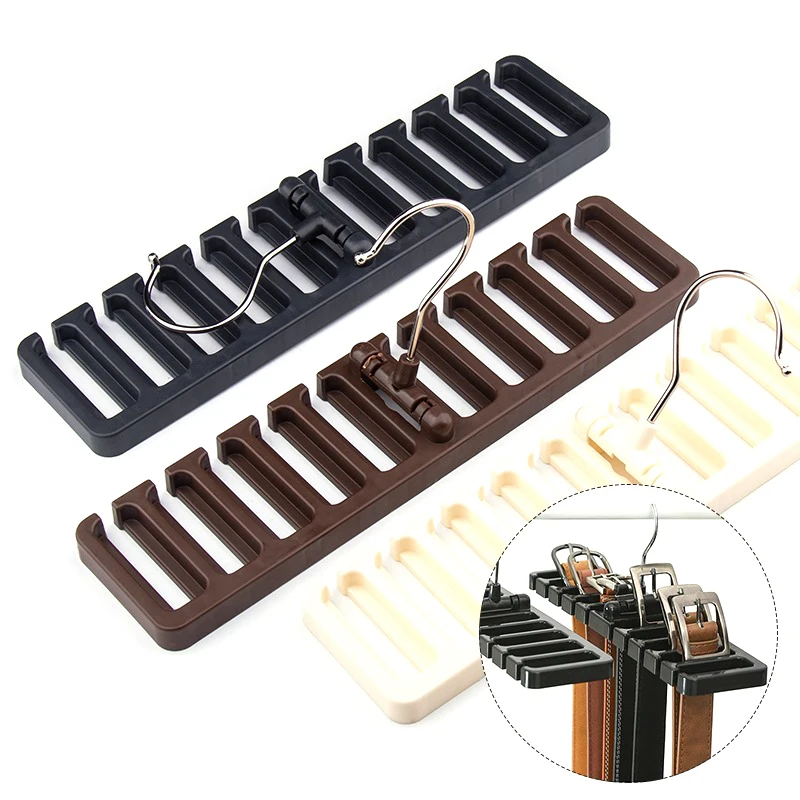 

10 Slot Tie Belt Hanger Wardrobe Belt Rotating Organizer Rack Multifuctional Scarf Hanger Home Closet Storage Holder