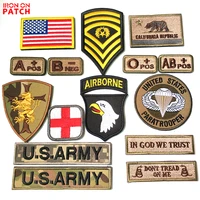 hunting accessories patches positive negative blood type embroidered patch tactical military stripes a o b b positive badges