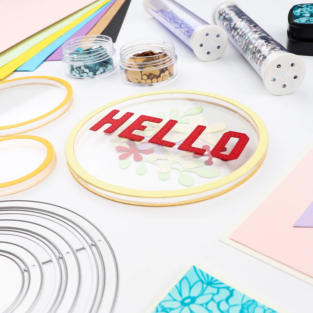 Круглые шейкеры для скрапбукинга 1 75/2 75/3 75 дюймов 6 шт