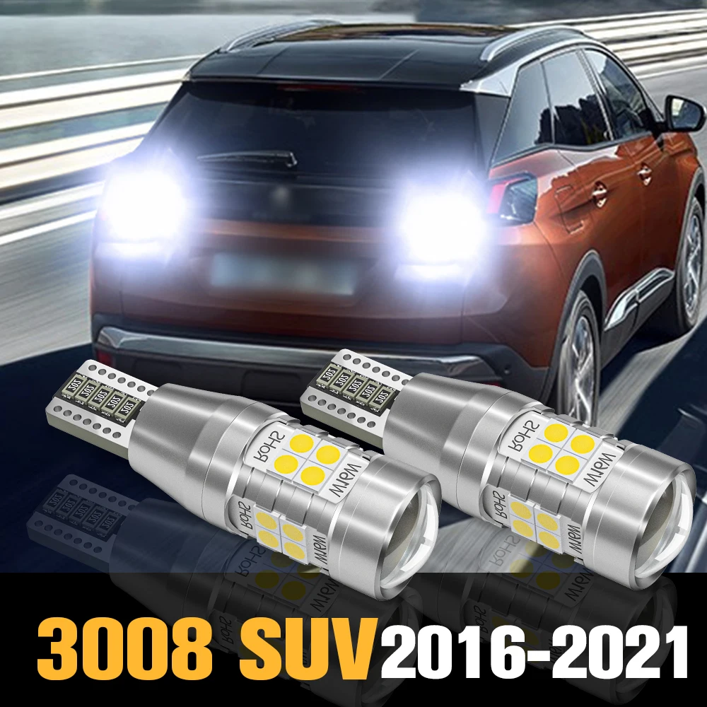 

2pcs Canbus LED Reverse Light Backup Lamp Accessories For Peugeot 3008 SUV 2016-2021 2017 2018 2019 2020
