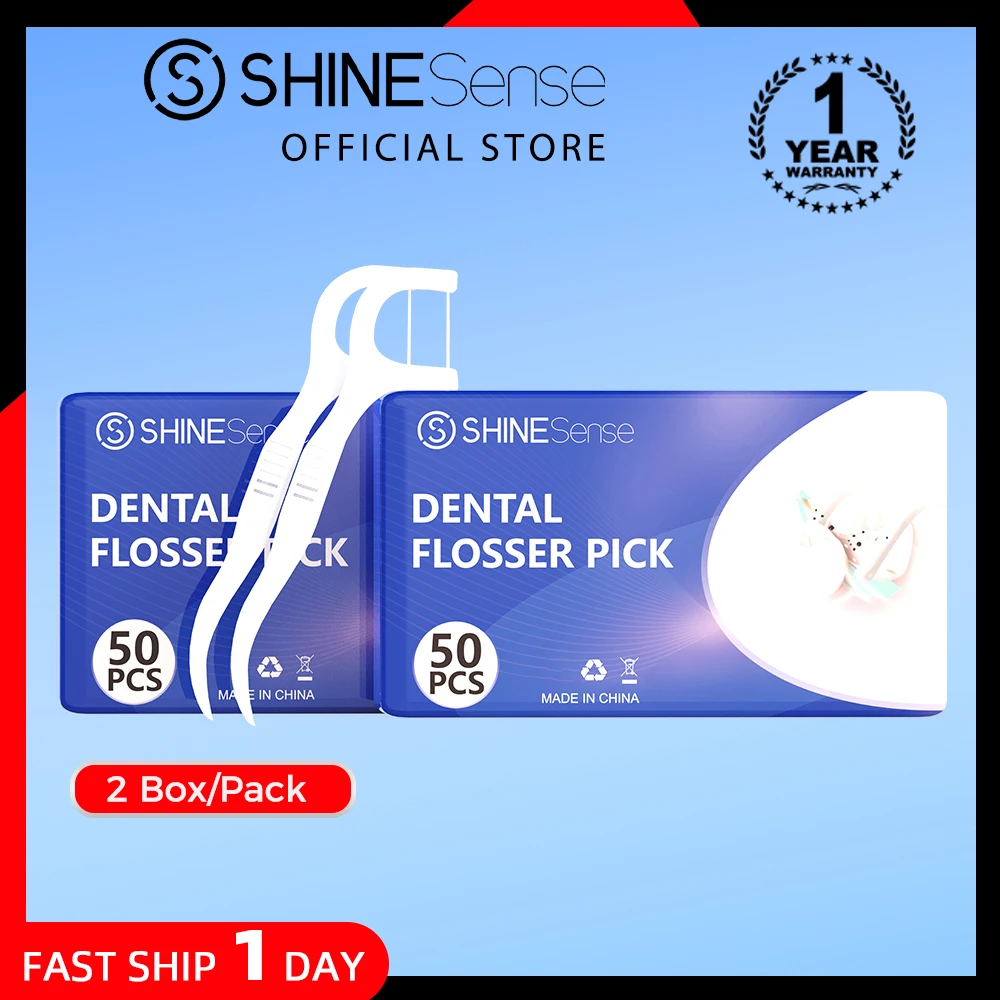 

ShineSense SDF100 Dental Floss Jet Toothpicks Stick Tooth Flosser Cleaning Teeth Whitening Pick for Oral Hygiene