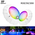 Светодиодный RGB-светильник для бассейна, водонепроницаемое уличное освещение для пруда, декоративный Точечный светильник, 38 Вт, 12 В переменного тока