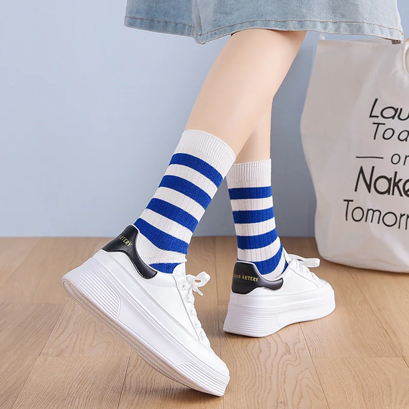 

5pair Bamboo Fiber Thin Multicolor Stack Medium Height Socks For Boys And Girls Breathable Sweat Absorbing Flesh Light Stockings