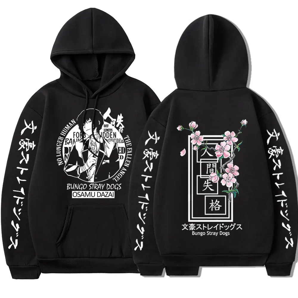 

Funny Anime Bungo Stray Dogs Casual Hoodies Osamu Dazai manga Print Hoodie Fashion Harajuku Hooded Sweatshirt Unisex Pullover