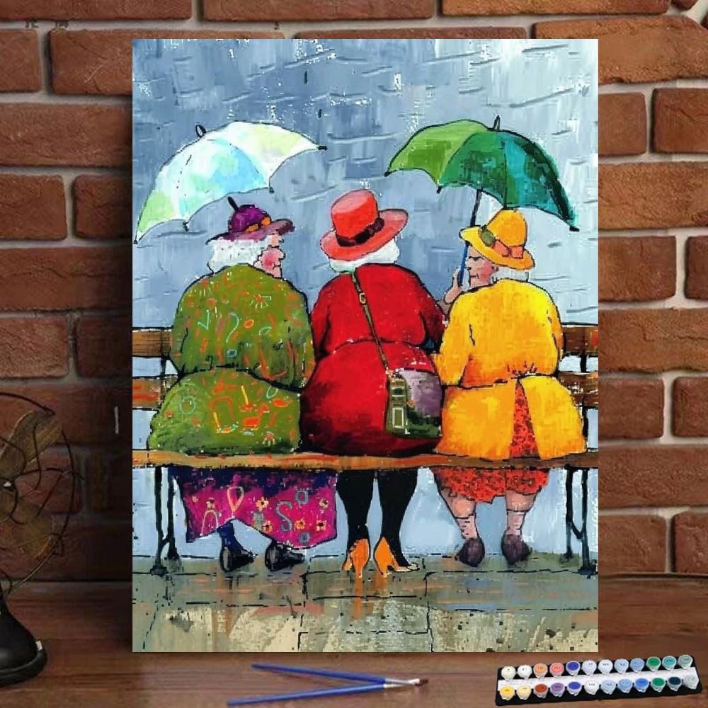 Картина по номерам повседневная фотография друзей искусственная культура