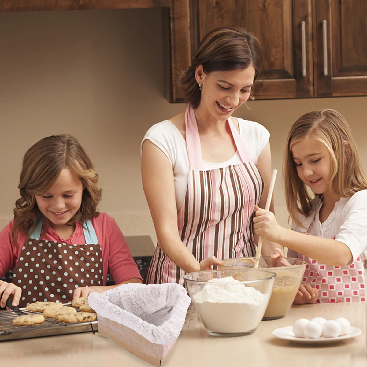 2 шт. вискивающиеся контейнеры для еды теста хлеба вкладыша выпечки корзина