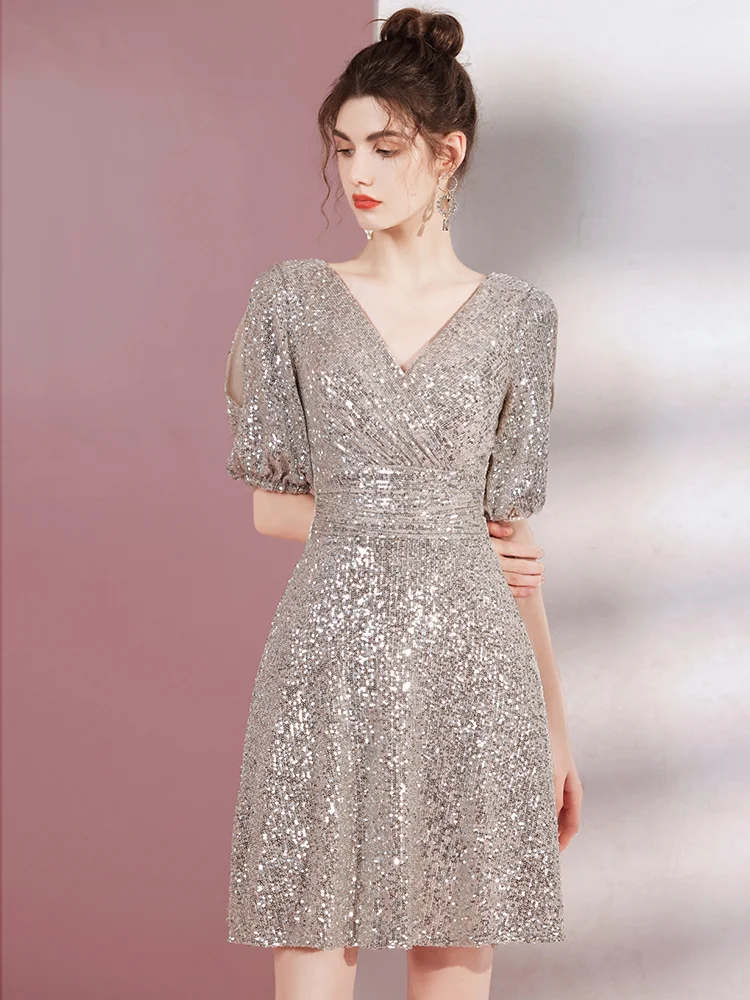 

Small Evening Dresses for Women 2023 New Banquet Style Party Celebrity Art Exam High Order Dress with Advanced Sense