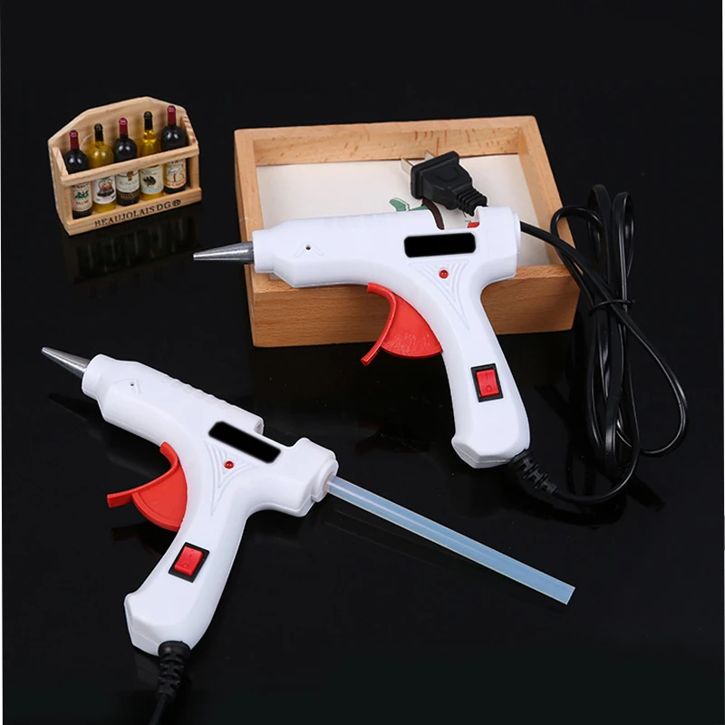 

Prtpig 40W 110V-240V hot Melt Glue Gun With 7MM*100MM Glue Sticks DIY Thermo Mini Adhesive Glue gun Repair Heat Tools