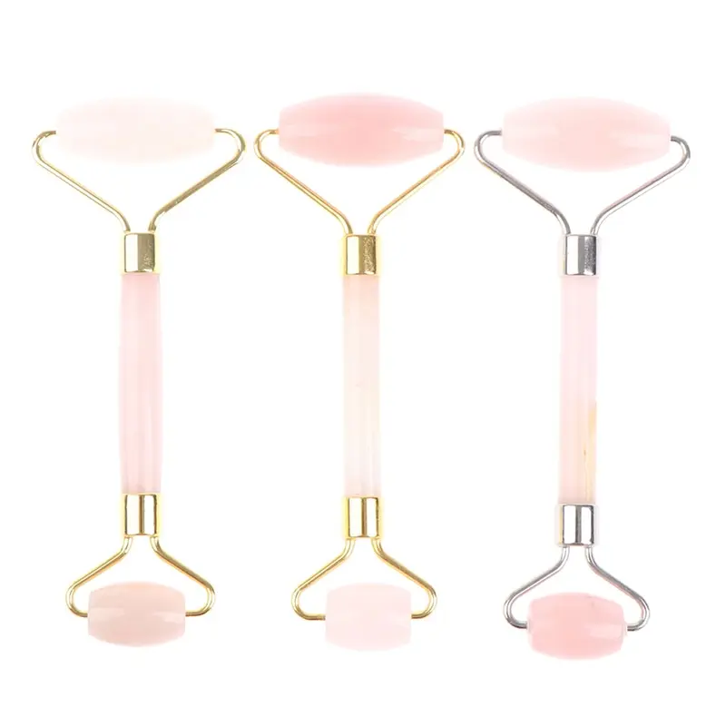 

Pink Jade Roller Massager For Face Natural Stone Slimming Lift Massage Facial Tools For Chin Neck Beauty Skin Care Tools