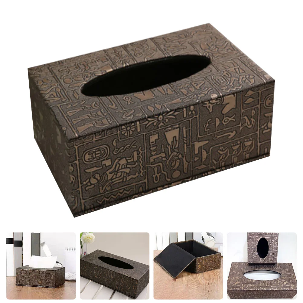 

Tissue Box Holder Napkin Dispenser Cover Paper Organizer Vintage Tissues Rustic Car Facial Retro Storage Container Desktop