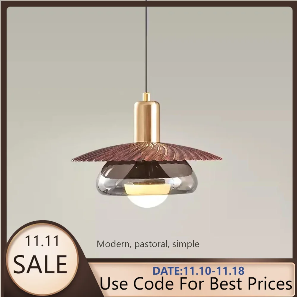 Стеклянная винтажная Подвесная лампа роскошный настенный светильник для