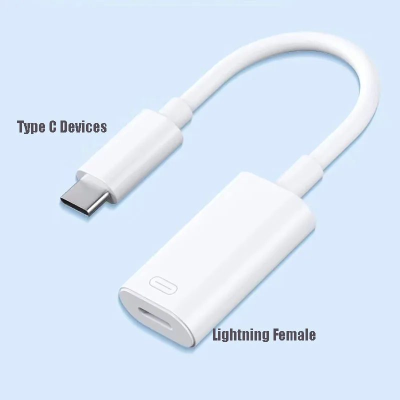 Переходник USBC на iPhone 15 аудиоконвертер с Type C штекер гнездо 8pin адаптер для