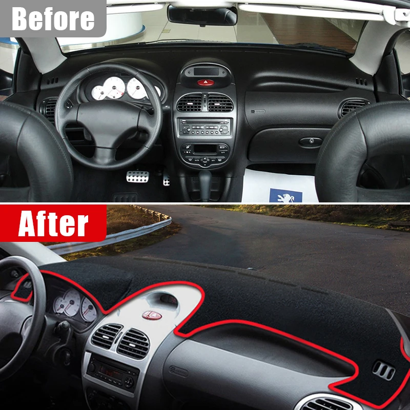 Для Peugeot 206 CC SW 2004 2005 2006 2007 2008 206CC 206SW автомобильный чехол для приборной панели