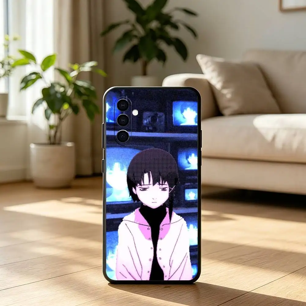 Фото Чехол для телефона Anime S-Serial Experiments L-Lain, черный, силиконовый, мягкий, для Samsung Galaxy A73, A72, A71, A70, A53, A52, A51 №3