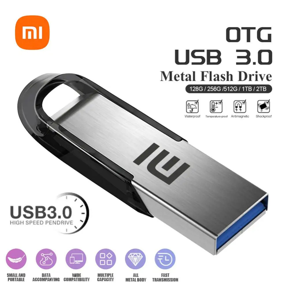 USB 3.0 Szybki pendrive 2 tb 1 Memory Stick 512 GB Flash Pendrive Metal Memoria Disk do komputera PC