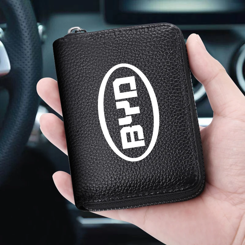 

Car Styling Wallet Driver License Business Card Holder For BYD F3 F0 S6 Battery Tang Suragical Mask EV 2021 G3 F3R Mascarilla