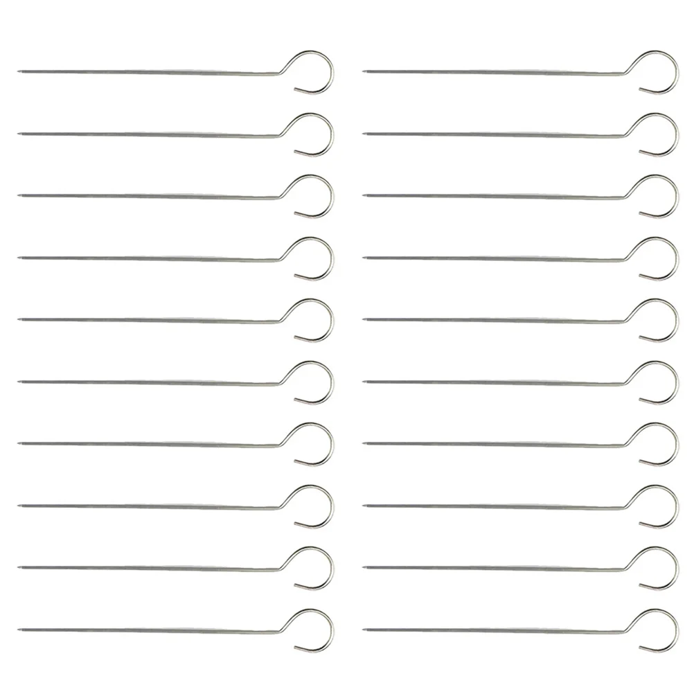 

50pcs Reusable Skewers Stainless Steel Skewers Barbecue Skewers Kebab Sticks for Home Picnic Camping