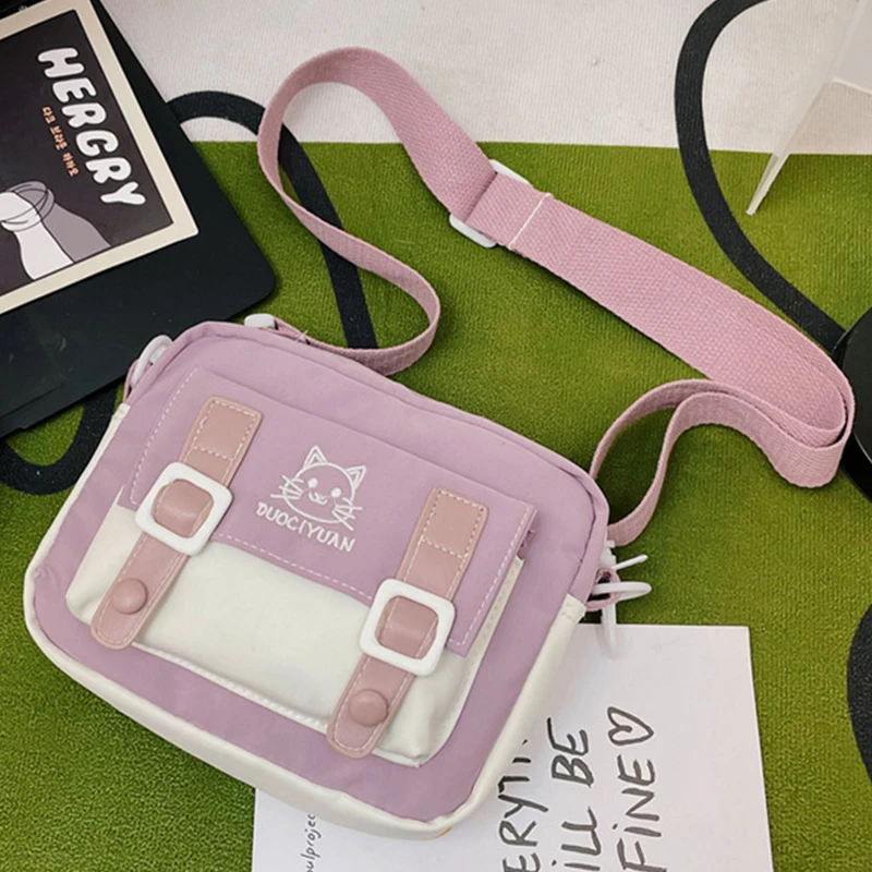 

Nylon Crossbody Bags 2023 New Cute Girl Student Shoulder Bag Korean Style Small Square Bag Multifunctional Ladies Messenger Bags