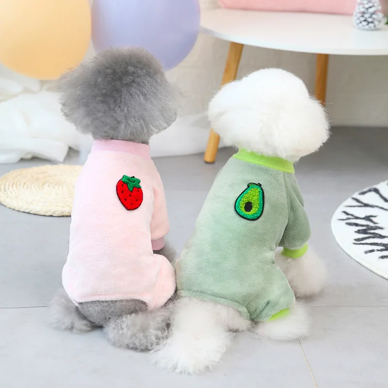 

Cute Fruit Dog Clothes for Small Dogs Hoodies Warm Fleece Pet Clothing Puppy Cat Costume Coat for French Chihuahua Jacket Suit